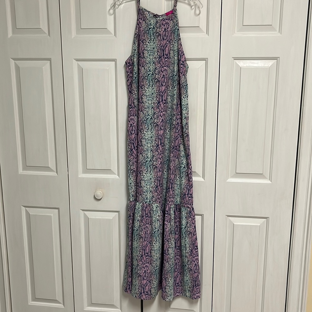 Caroline Hill Bohemian Rhapsody Electric Snake Maxi Dress Size M